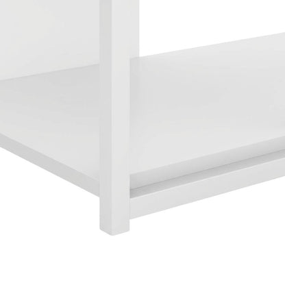 White Modern TV stand, up to 65-inch flat screens, metal, wood construction