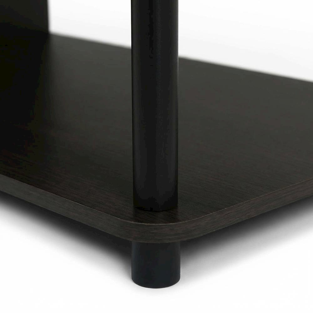 Walnut TV Stand, 50-Inch Screens, Storage Bins, Modern Design