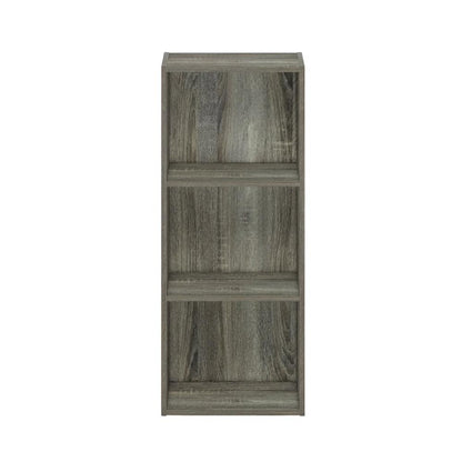 French Oak 3-Tier Open Shelf Bookcase with No Tool Assembly