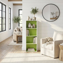 Open Shelf Bookcase with Wooden Construction for Storage