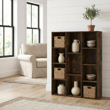 Wood Bookcase with Open Shelving for Home Office or Living Room Storage
