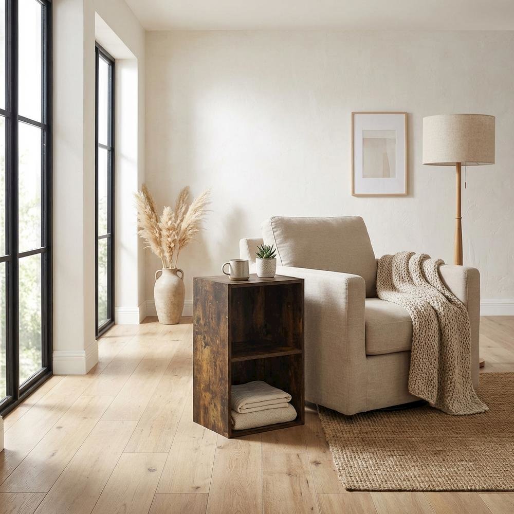 Wood Bookcase with Open Shelving for Home or Office Storage