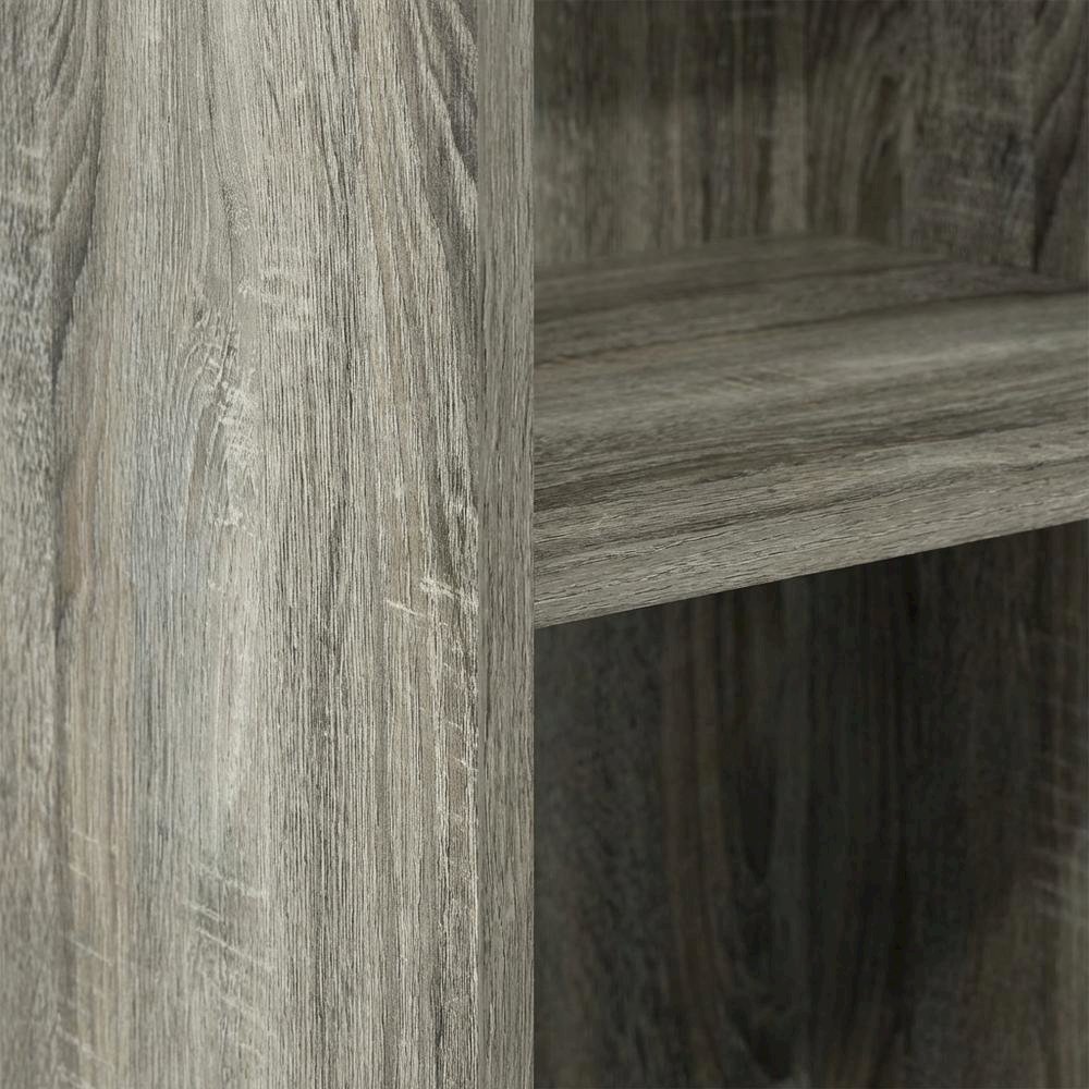 Wood Bookcase with Spacious Shelves and Stylish Finish