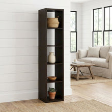 Wooden bookcase with modern design for living room storage