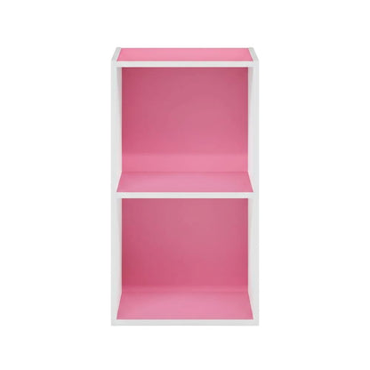 Wooden bookcase with open shelving for home storage