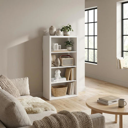 Wooden Bookcase with Open Shelving for Home or Office Storage