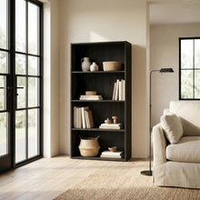 Wooden bookcase with sturdy structure and elegant finish
