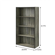 Wooden Bookcase with Adjustable Shelves for Home Office Storage
