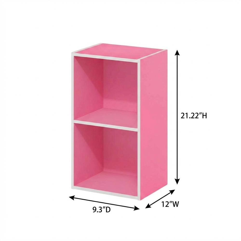 Wooden bookcase with open shelving for home storage