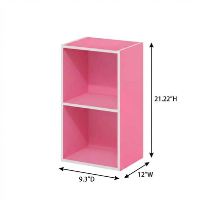 Wooden bookcase with open shelving for home storage