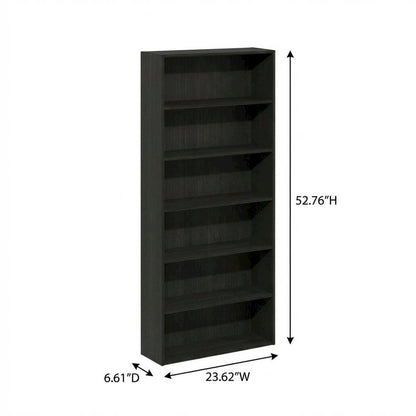 Wooden bookcase with sturdy frame for home organization