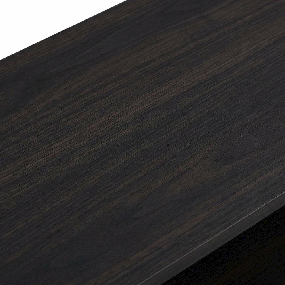 Espresso Desk Top Organizing Shelf with Sturdy Wood Construction