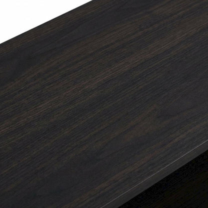 Espresso Desk Top Organizing Shelf with Sturdy Wood Construction
