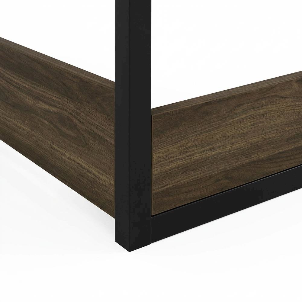 Wood Study Desk In Columbia Walnut Finish With Spacious Work Surface