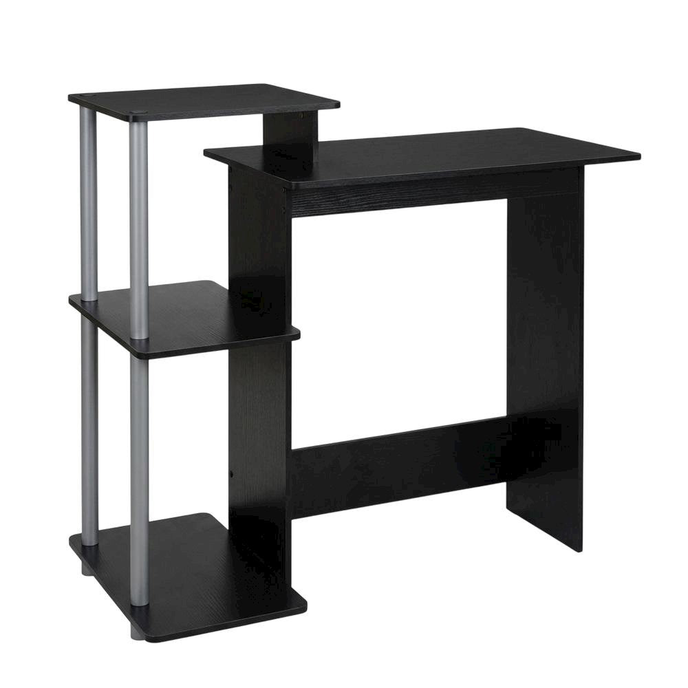 Black and Grey Computer Desk with Spacious Surface and Sturdy Frame