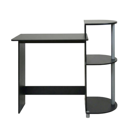 Black/Grey Compact Computer Desk with Modern Workspace Design