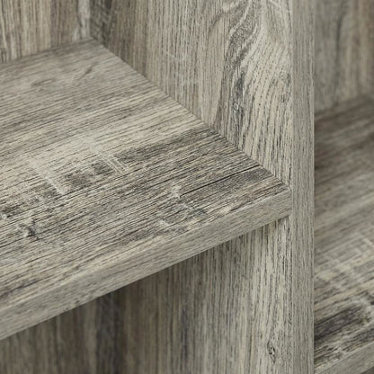 Reversible 7-Cube Storage Shelf In French Oak Finish With Open Design