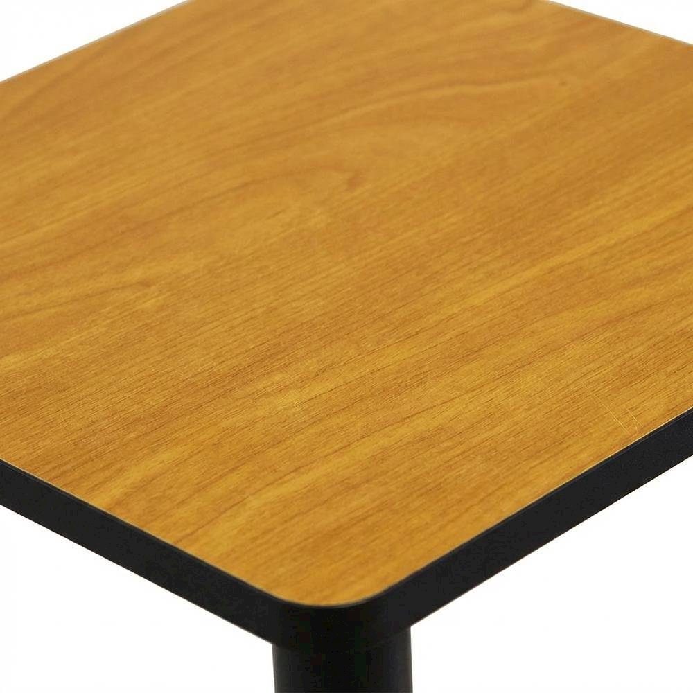 Light Cherry and Black End Table with Modern Design