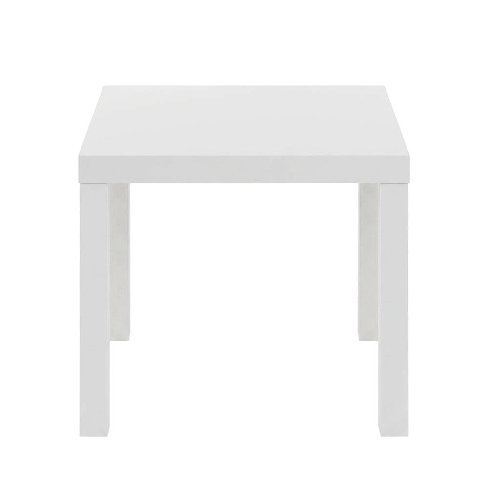 White, Side Table, Quality Build, Durable Wood Frame