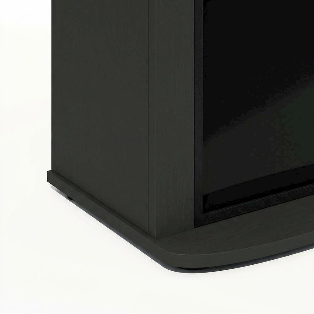Black, Display Side Table, Open Shelf, Fireplace Ready