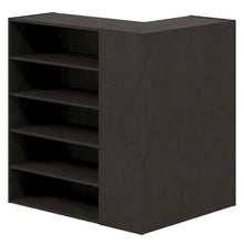 White 5-Tier Stackable Shoe Organizer, Engineered Wood, Modular Expandable