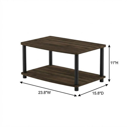Wooden TV stand with elevated design and no tools required