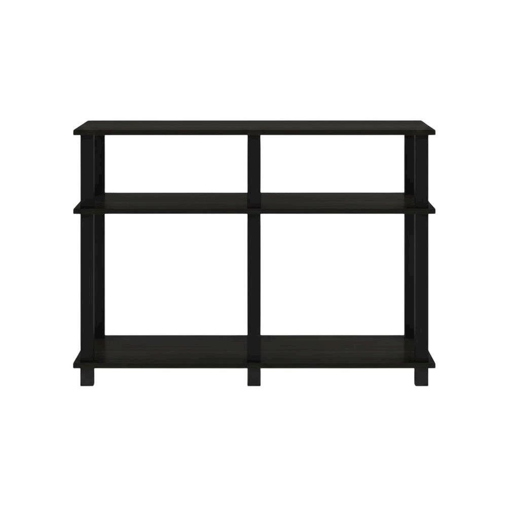 Wood TV stand with Espresso/Black finish for screens up to 40 inches
