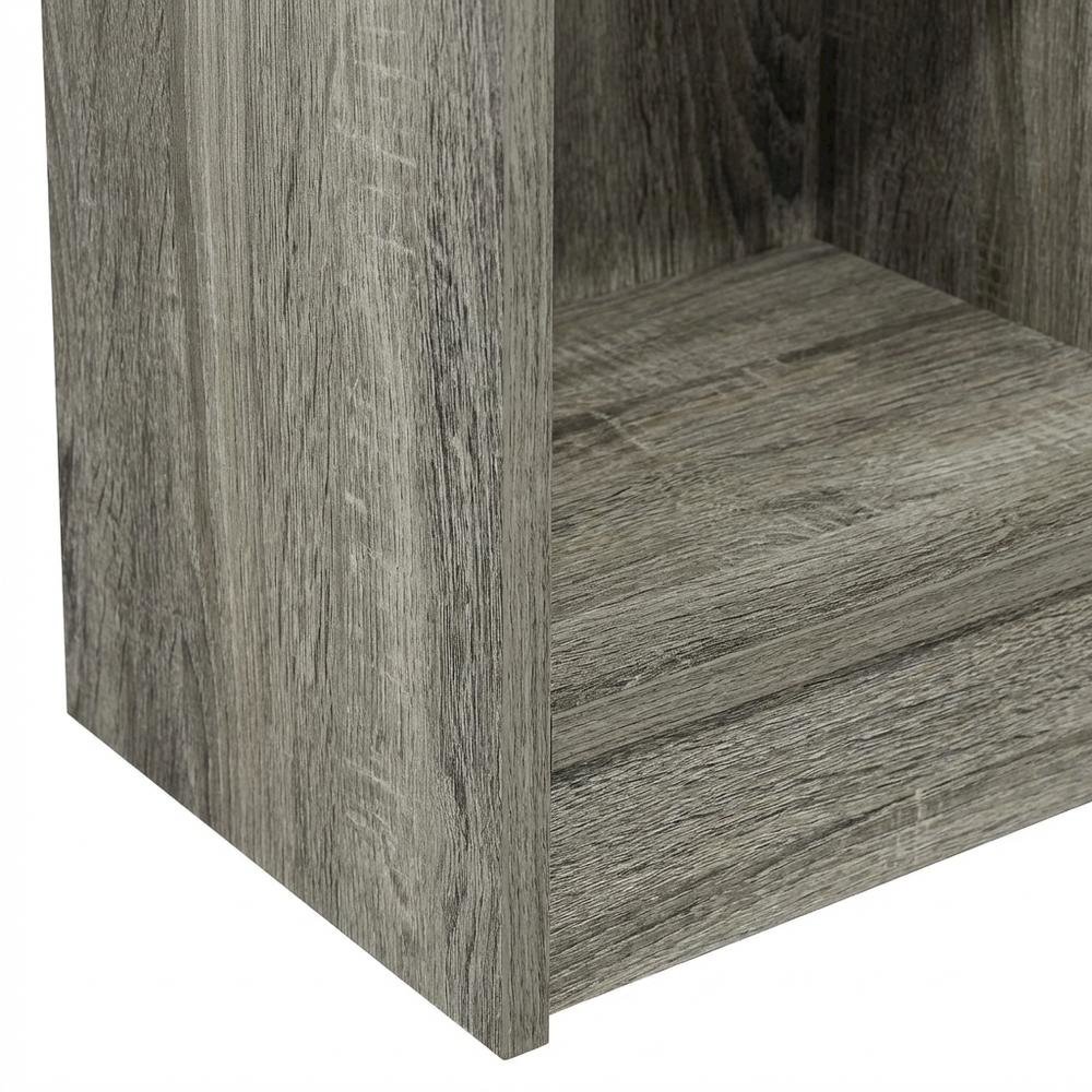 Rustic French Oak 5-Tier Open Shelf Bookcase with Durable Wood Construction