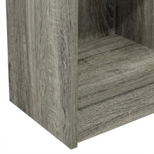 Rustic French Oak 5-Tier Open Shelf Bookcase with Durable Wood Construction