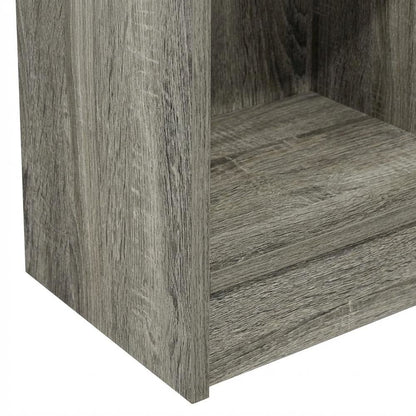 Rustic French Oak 5-Tier Open Shelf Bookcase with Durable Wood Construction