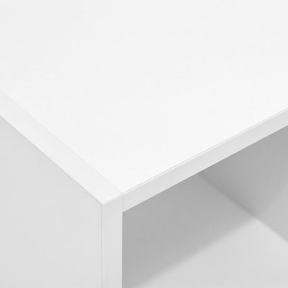 White 3-Tier Open Shelf Bookcase with Modern Design and Sturdy Construction
