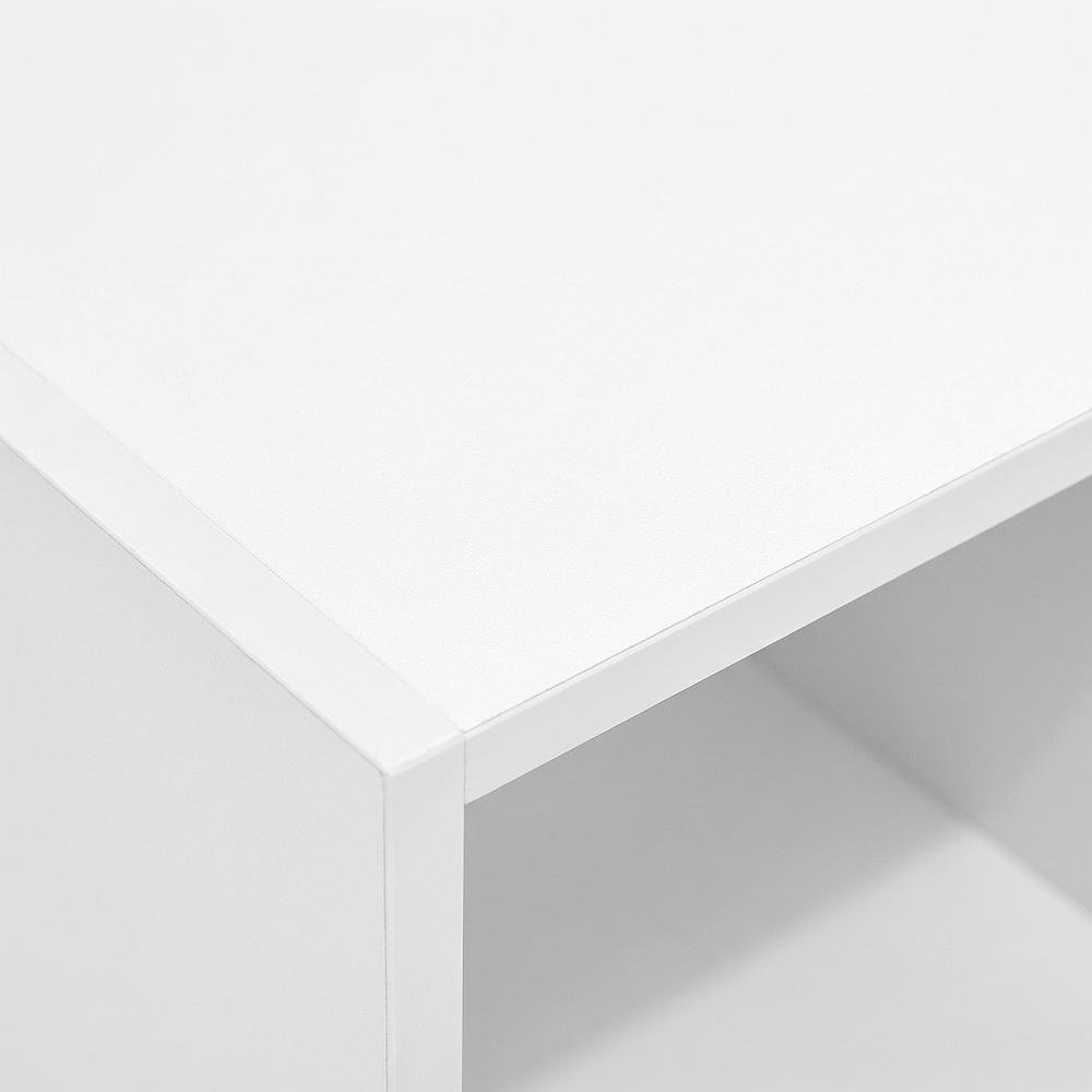 White 3-Tier Open Shelf Bookcase with Modern Design and Sturdy Construction