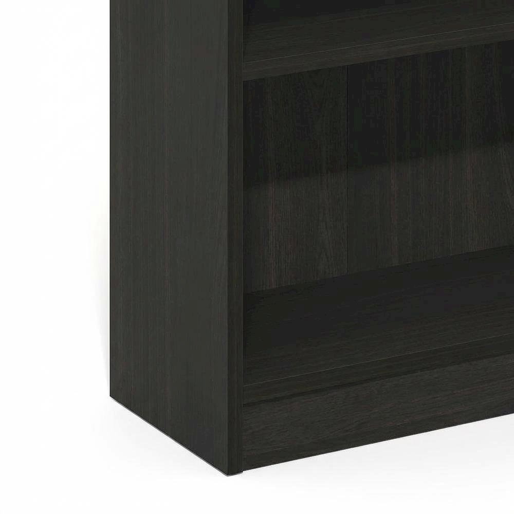 Wooden bookcase in finish with open shelving design for versatile storage