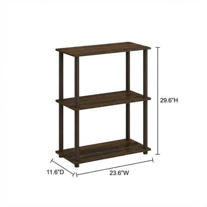 Wooden bookcase with sleek design for home storage