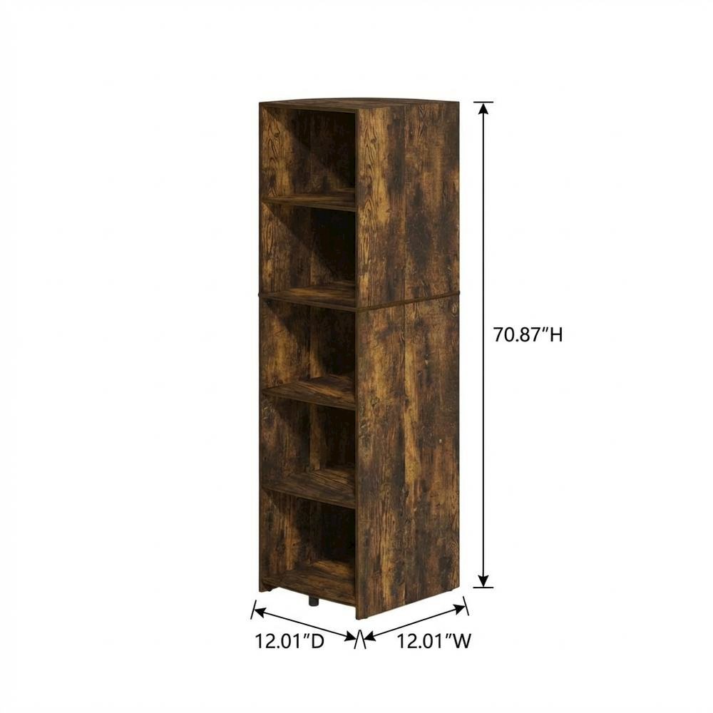 Wood bookcase with sleek design, durable construction and versatile storage