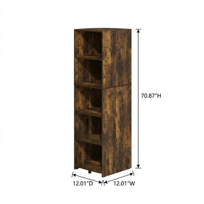 Wood bookcase with sleek design, durable construction and versatile storage