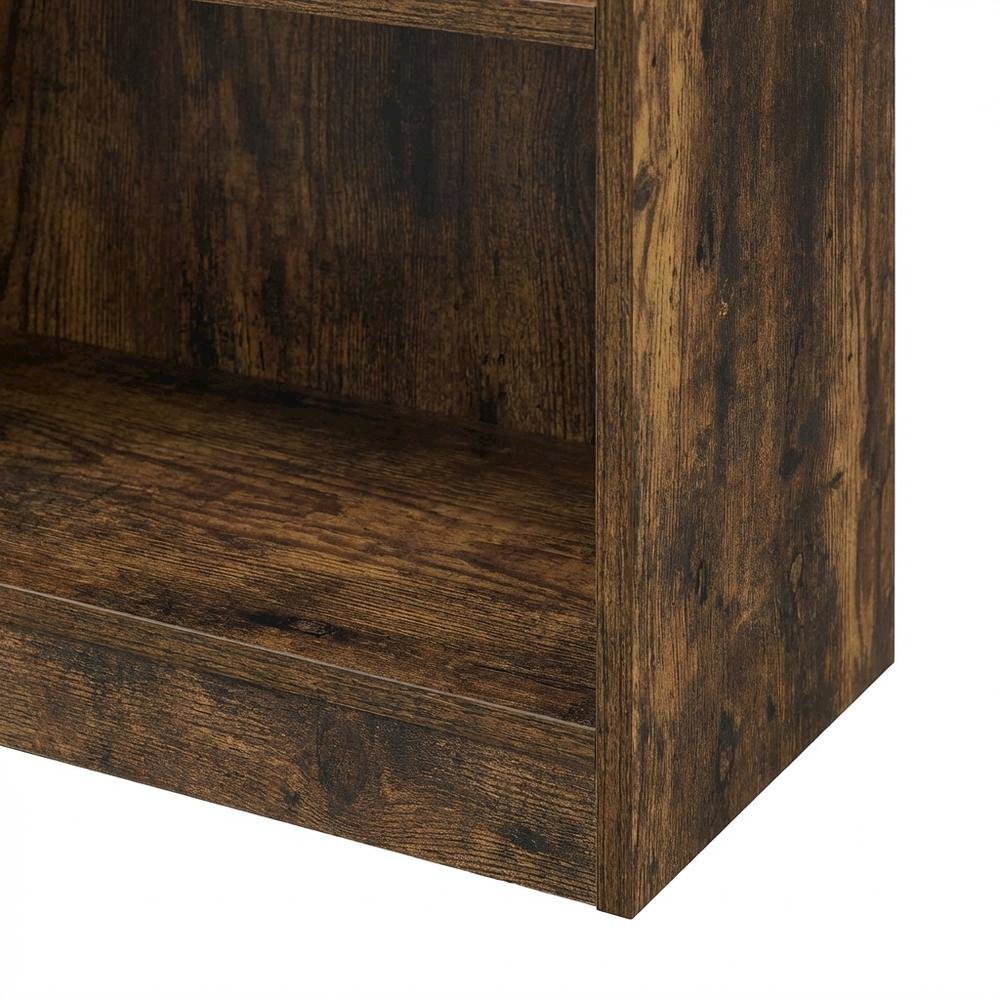 Amber Pine 3-Tier Open Shelf Bookcase with Modern Design, Durable Wood Material