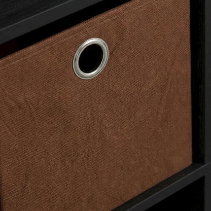 3x2 Wooden Bookcase with Bins in Medium Brown for Organized Storage