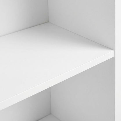 Reversible 5-Tier White Open Shelf Bookcase for Storage and Organization