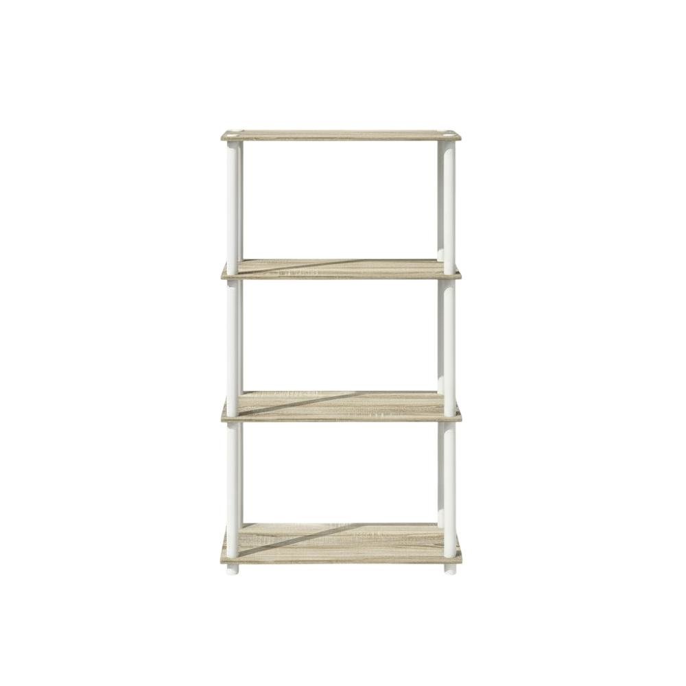 Wooden Bookcase with Open Shelves for Home Office Storage