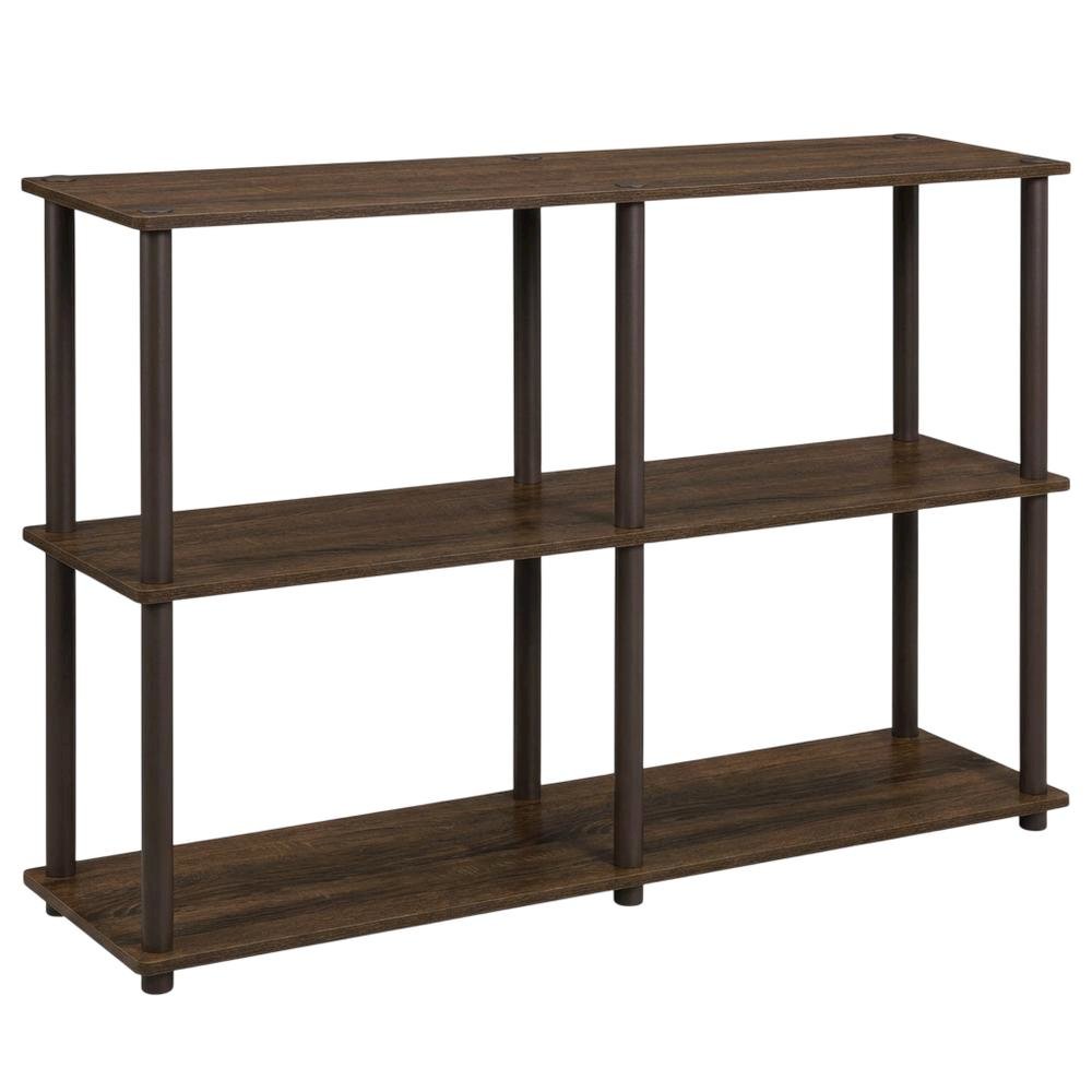 Wooden bookcase with sleek design for home storage