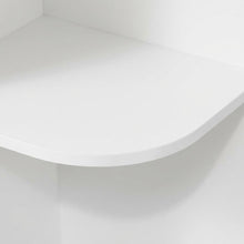 White 3-Tier Corner Open Shelf Bookcase with Wooden Shelves