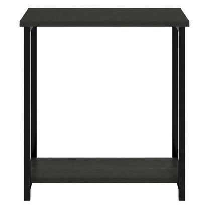 Espresso Metal Frame End Table with Sleek Modern Design, Durable Construction