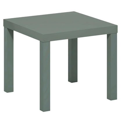 Sage Green Square End Table with Thick Top and Modern Design