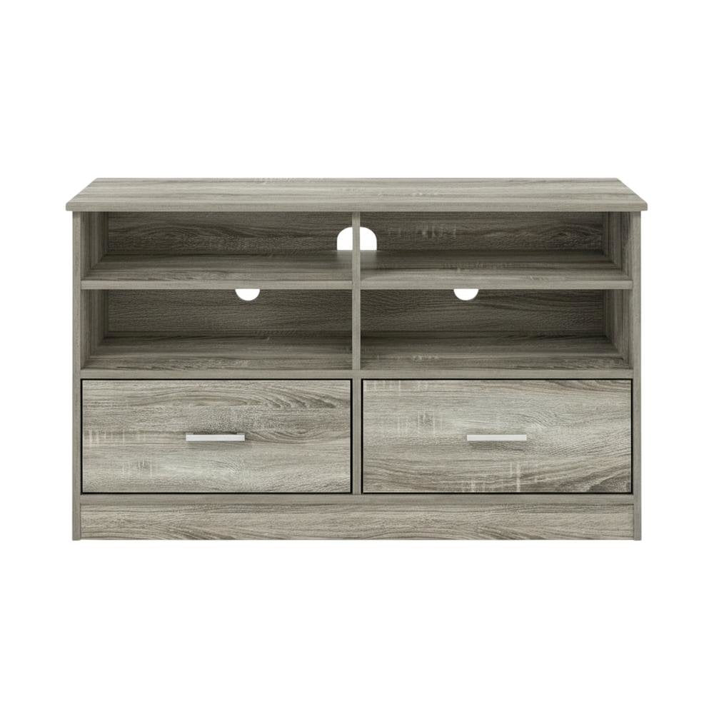 French Oak TV Stand with Drawer and Wood Construction