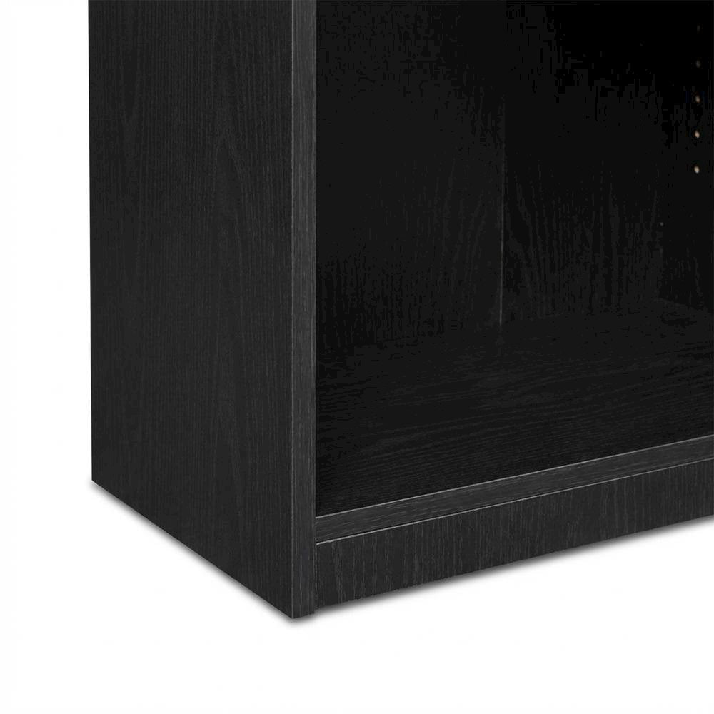 Black 5-Shelf Bookcase with Sturdy Storage and Open Shelving Design