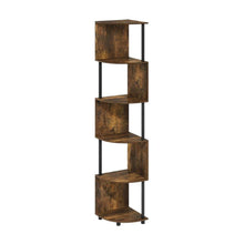 Wooden Bookcase with Open Shelves and Sturdy Construction for Living Room Use