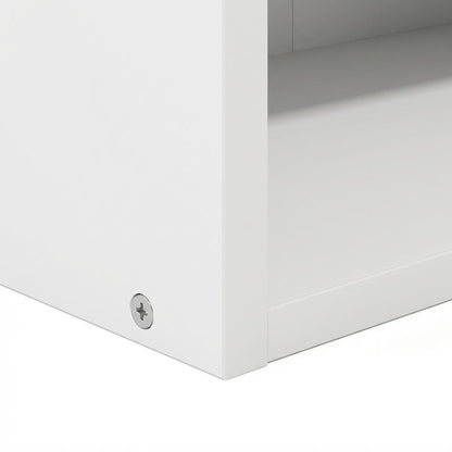 Wooden bookcase with open-back design for versatile storage