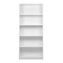 Wooden Bookcase with Adjustable Shelves for Living Room and Office