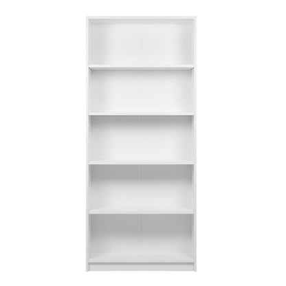 Wooden Bookcase with Adjustable Shelves for Living Room and Office